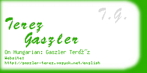 terez gaszler business card